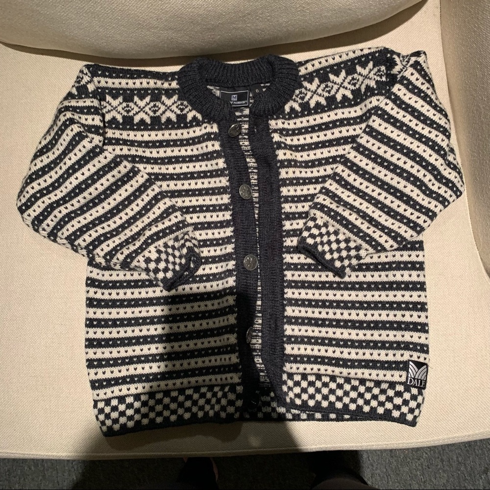 Dale of Norway Children's Sweater Blue & Cream Size 6